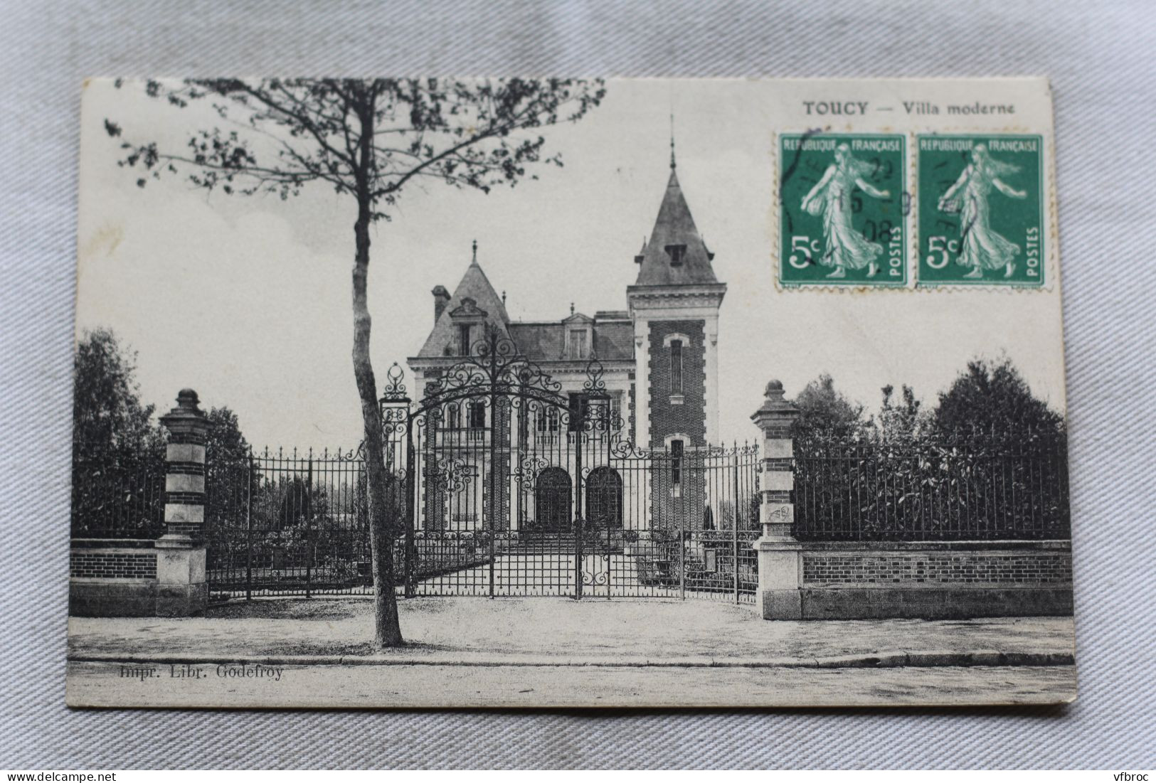 Cpa 1908, Toucy, villa moderne, Yonne 89