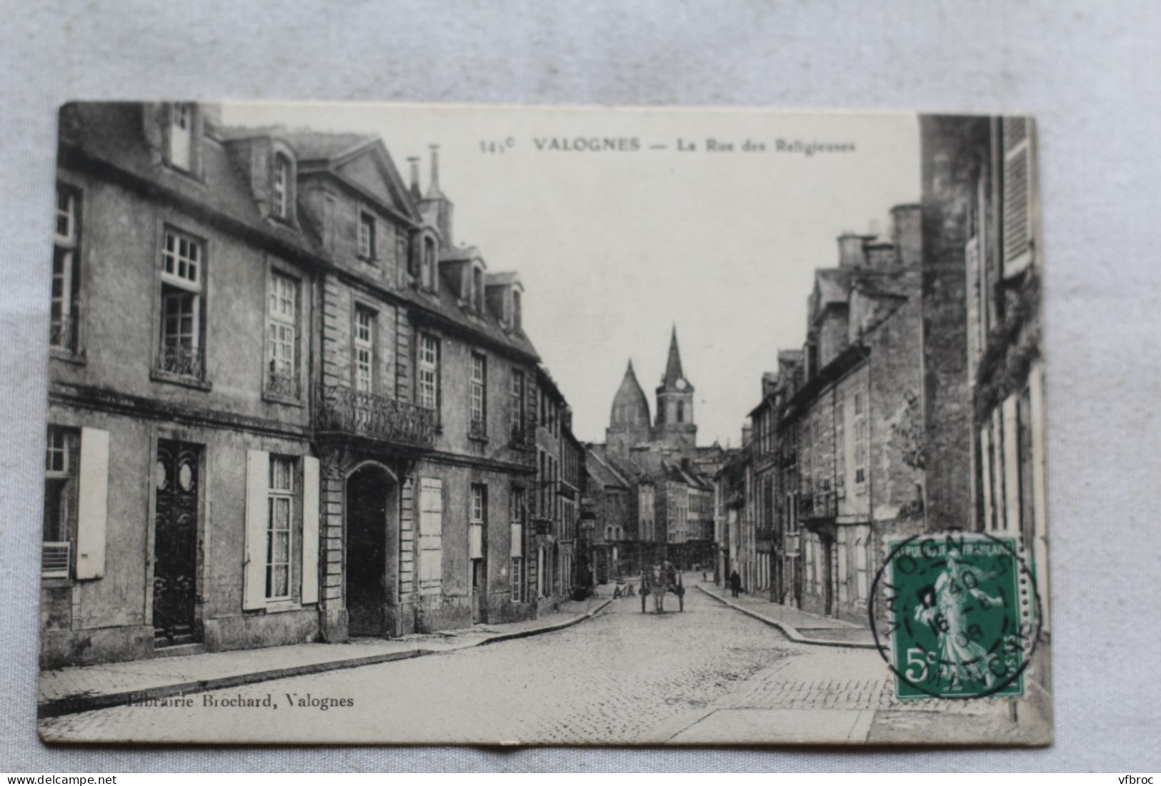 Cpa 1908, Valognes, la rue des Religieuses, Manche 50