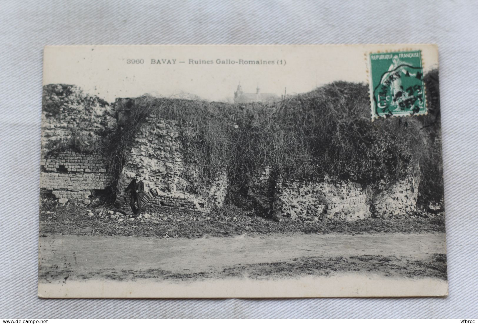 Cpa 1909, Bavay, ruines Gallo Romaines, Nord 59