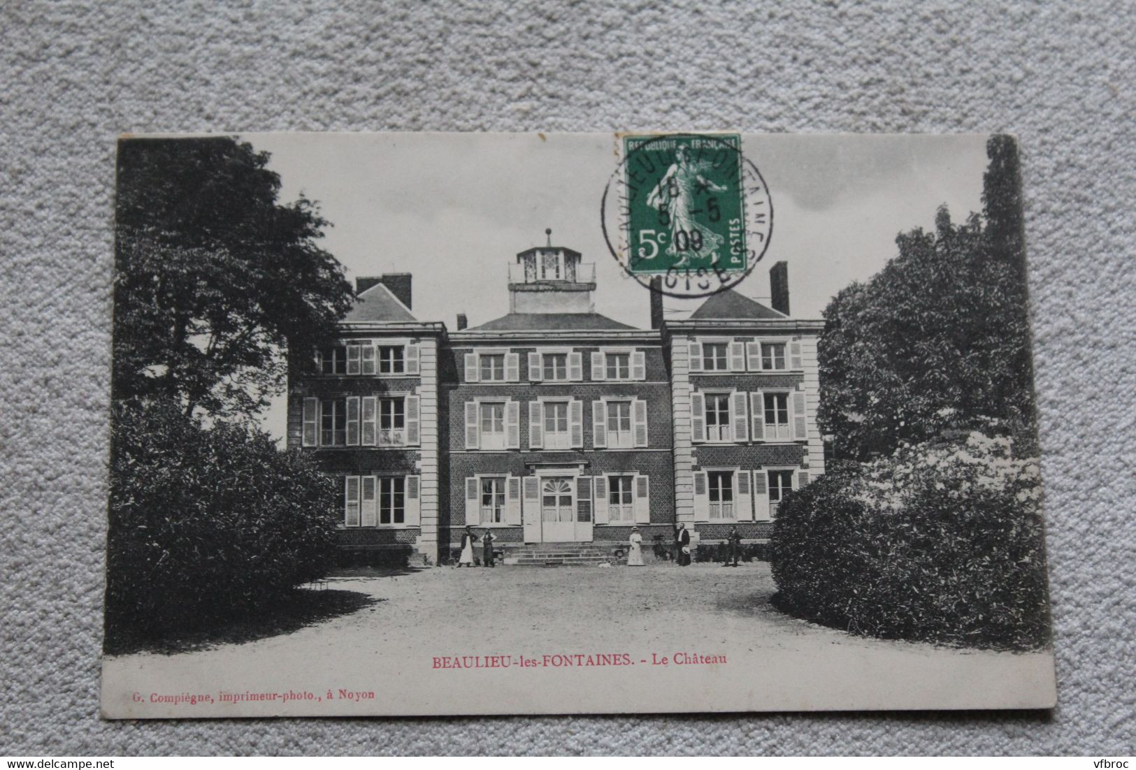 Cpa 1909, Beaulieu les Fontaines, le château, Oise 60