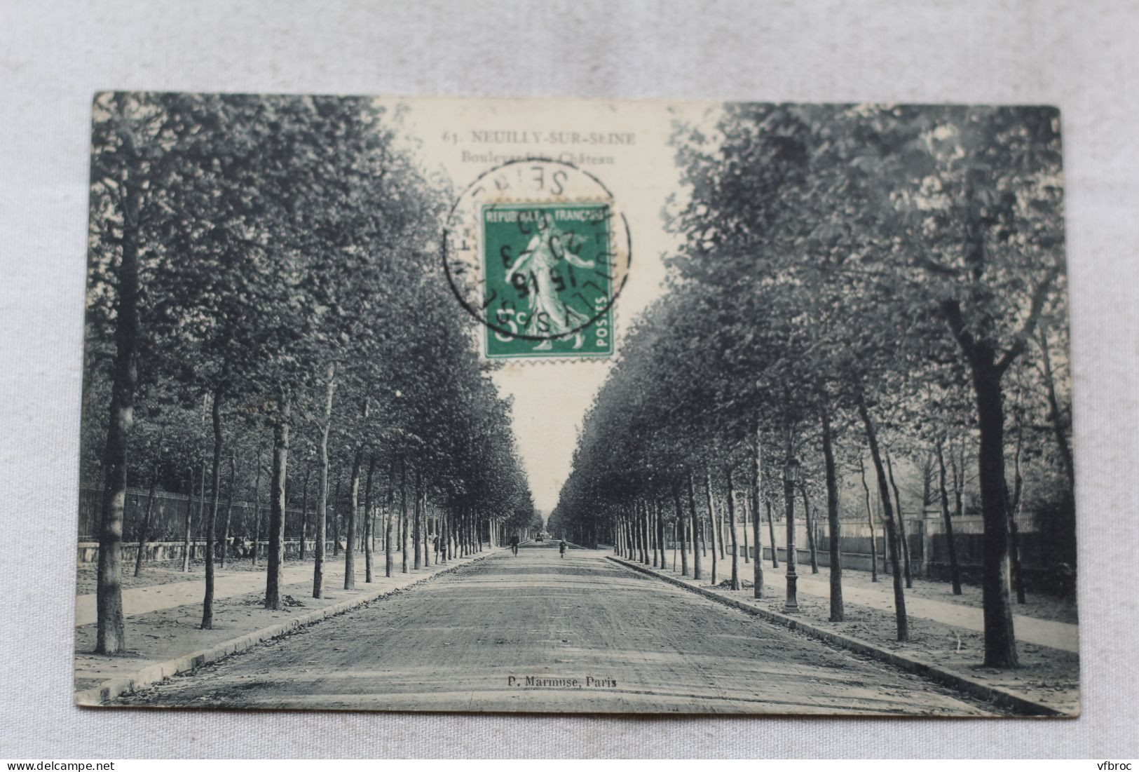 Cpa 1909, Neuilly sur Seine, boulevard du château, Hauts de Seine 92