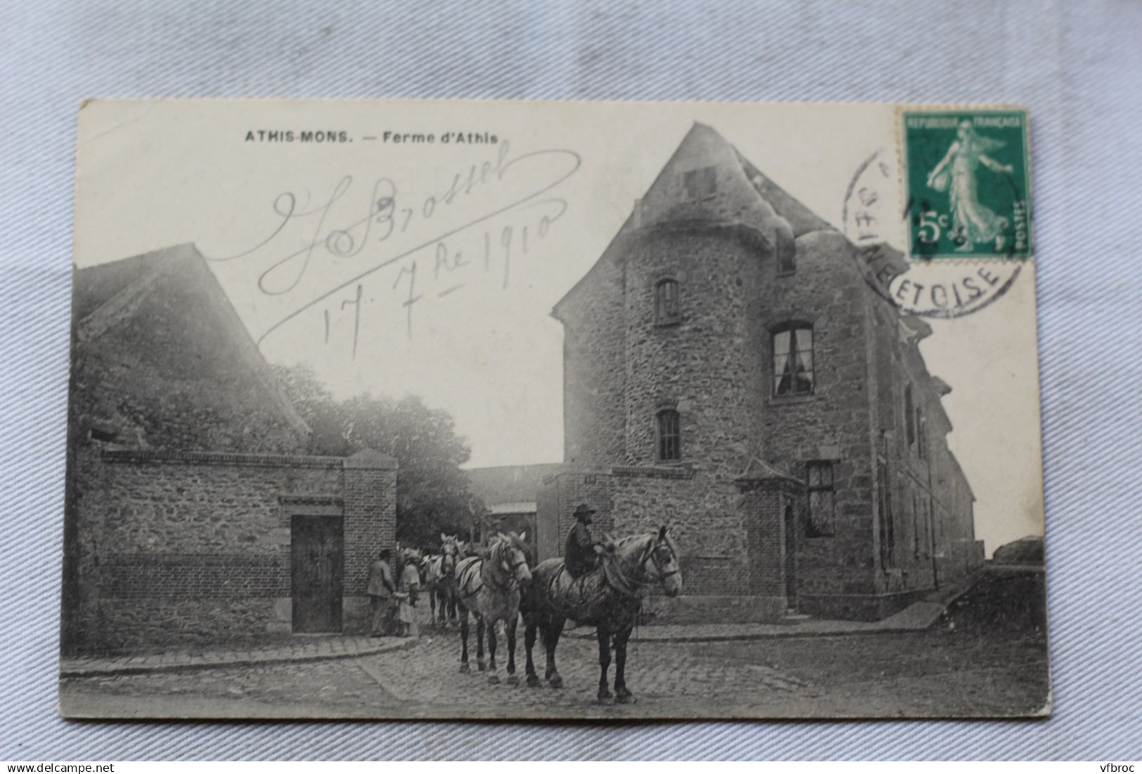 Cpa 1910, Athis Mons, ferme d'Athis, Essonne 91