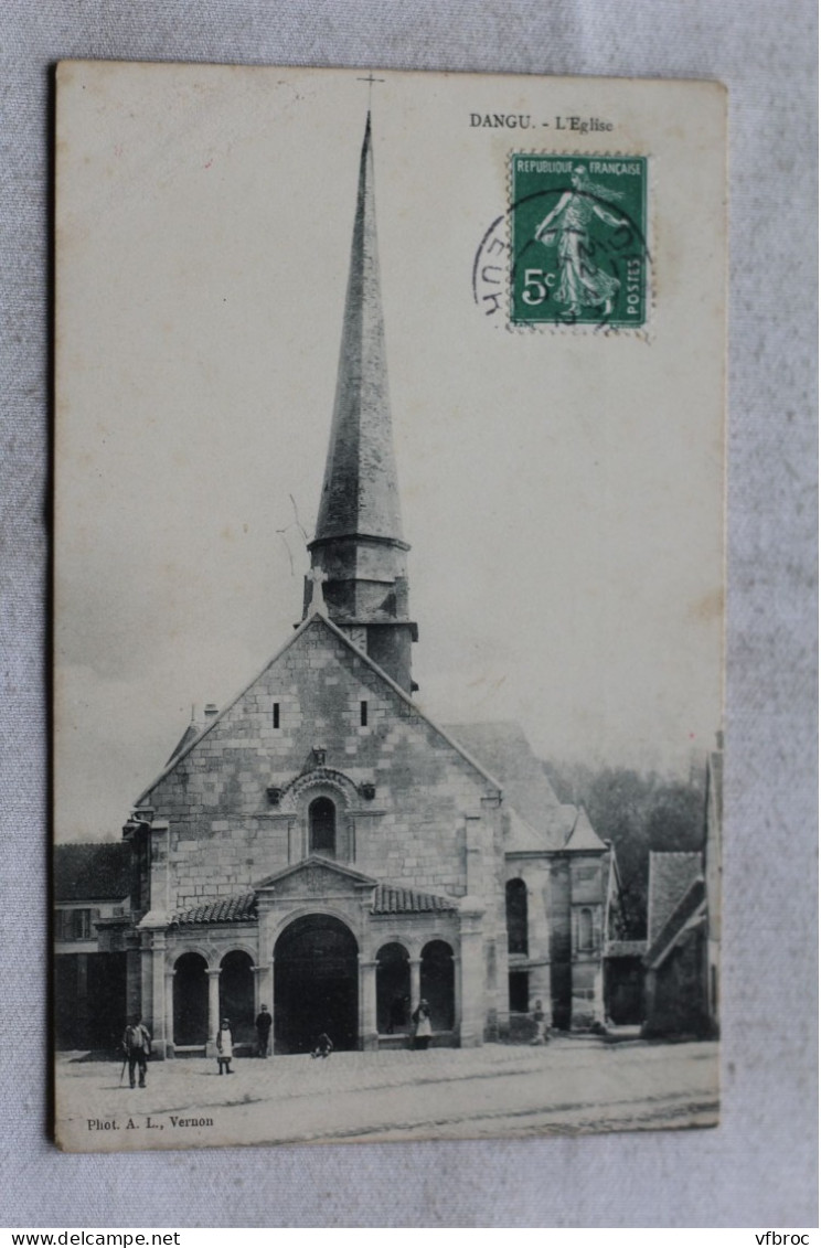 Cpa 1910, Dangu, l'église, Eure 27