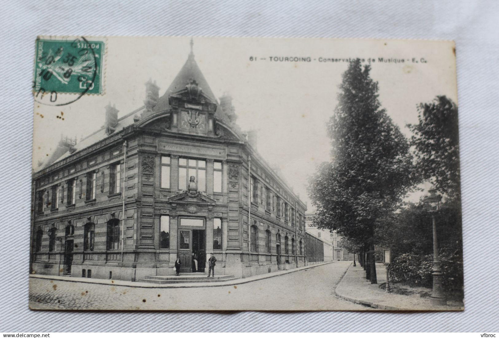 Cpa 1910, Tourcoing, conservatoire de musique, Nord 59