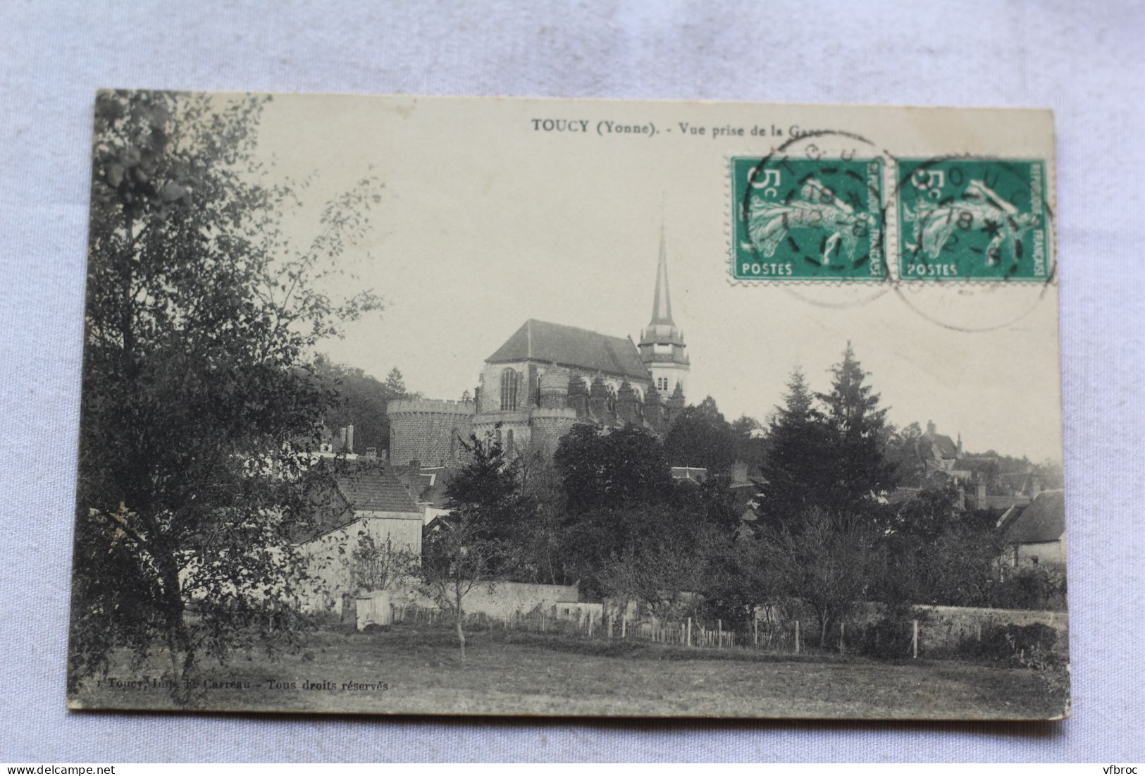 Cpa 1911, Toucy, vue prise de la gare, Yonne 89