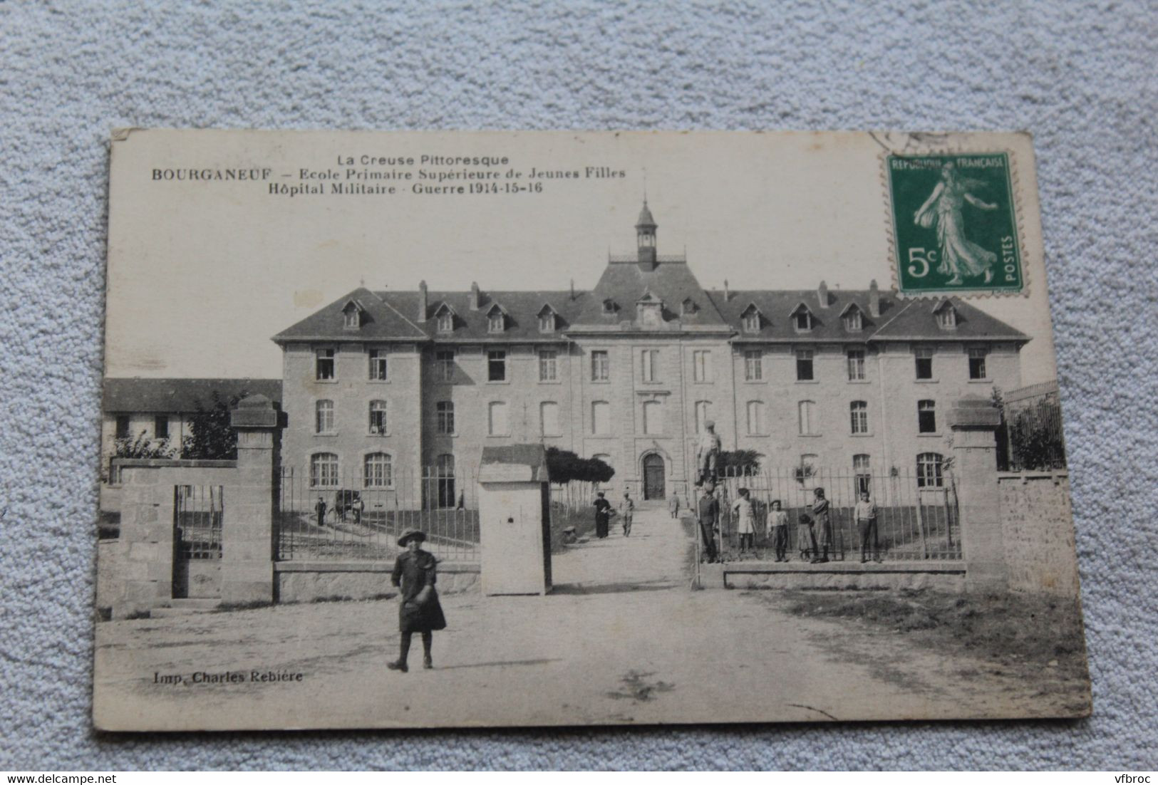 Cpa 1912, Bourganeuf, école primaire supérieure de jeunes filles, Creuse