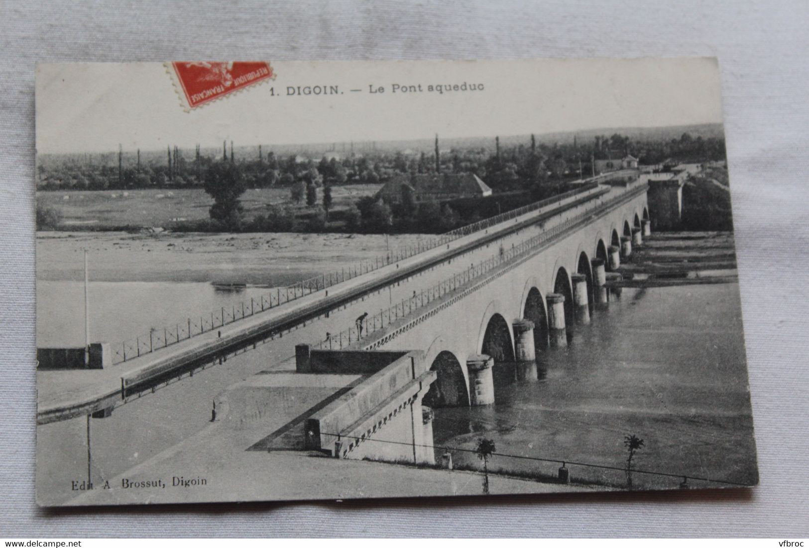 Cpa 1912, Digoin, le pont aqueduc, Saône et Loire 71