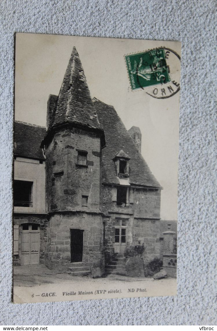 Cpa 1912, Gacé, vieille maison, Orne 61
