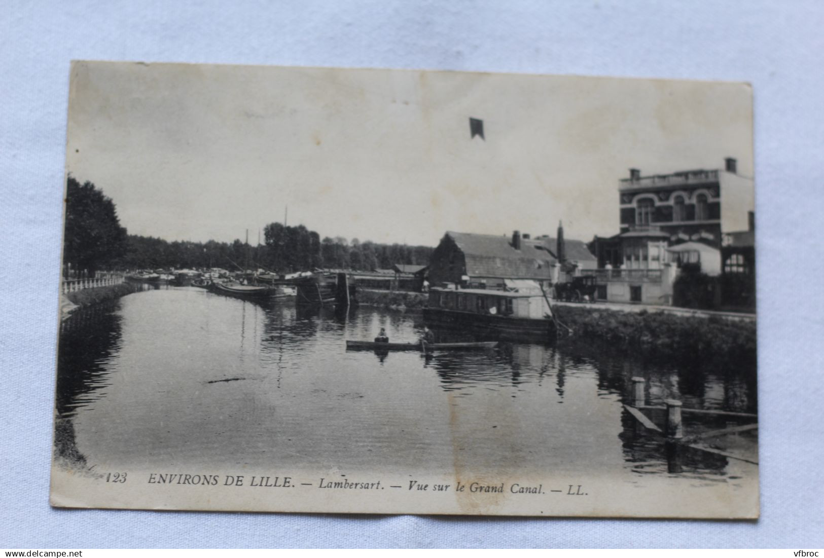 Cpa 1912, Lambersart, vue sur le grand canal, Nord 59
