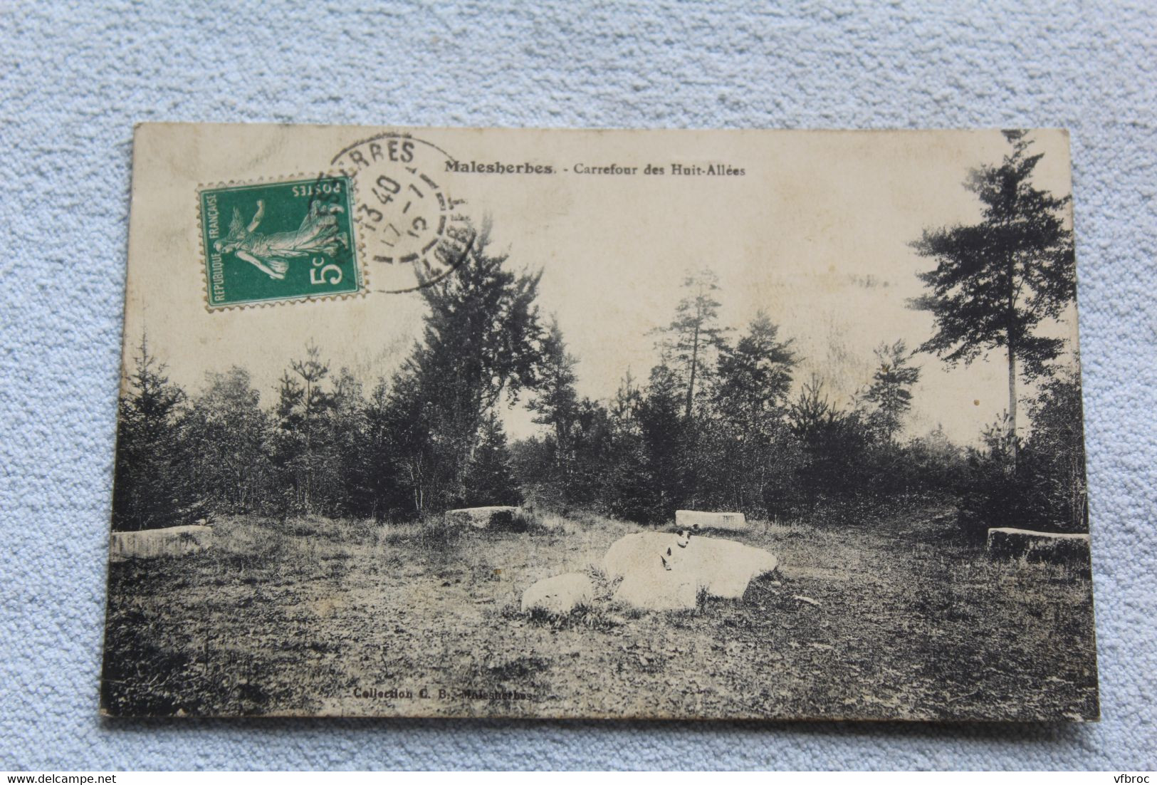 Cpa 1912, Malesherbes, carrefour des huit allées, Loiret 45