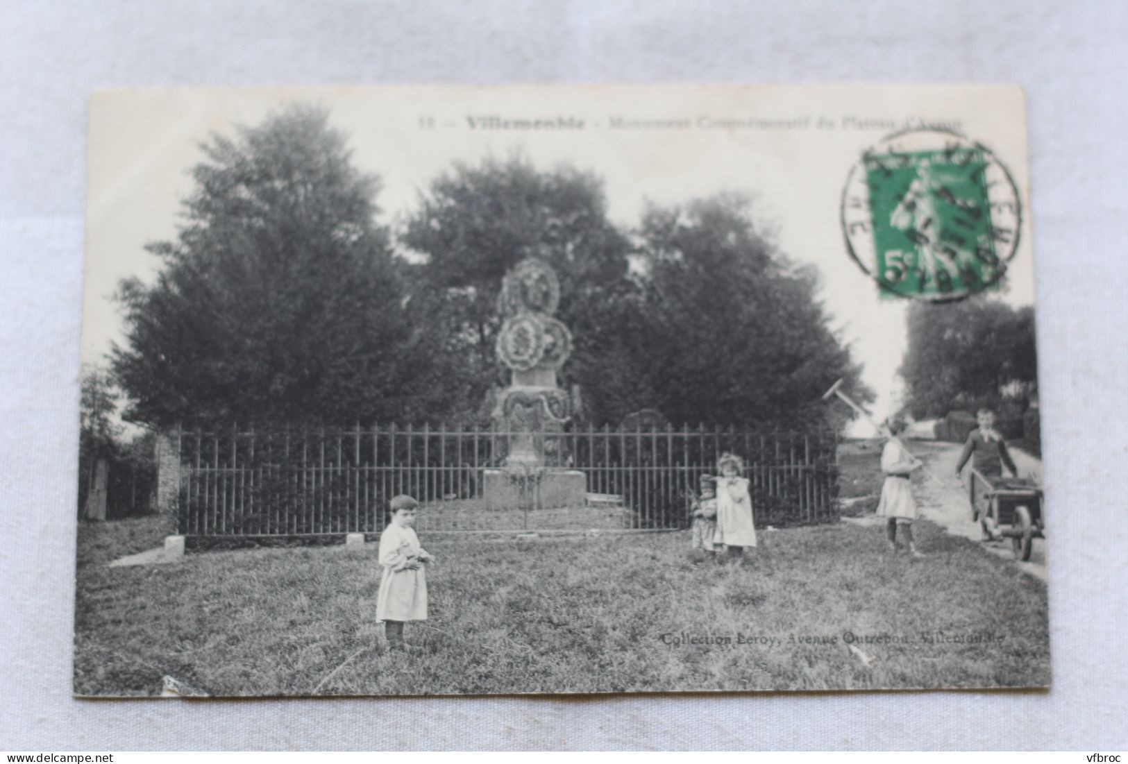 Cpa 1912, Villemomble, monument commémoratif du plateau d'Avron, Seine saint Denis 93