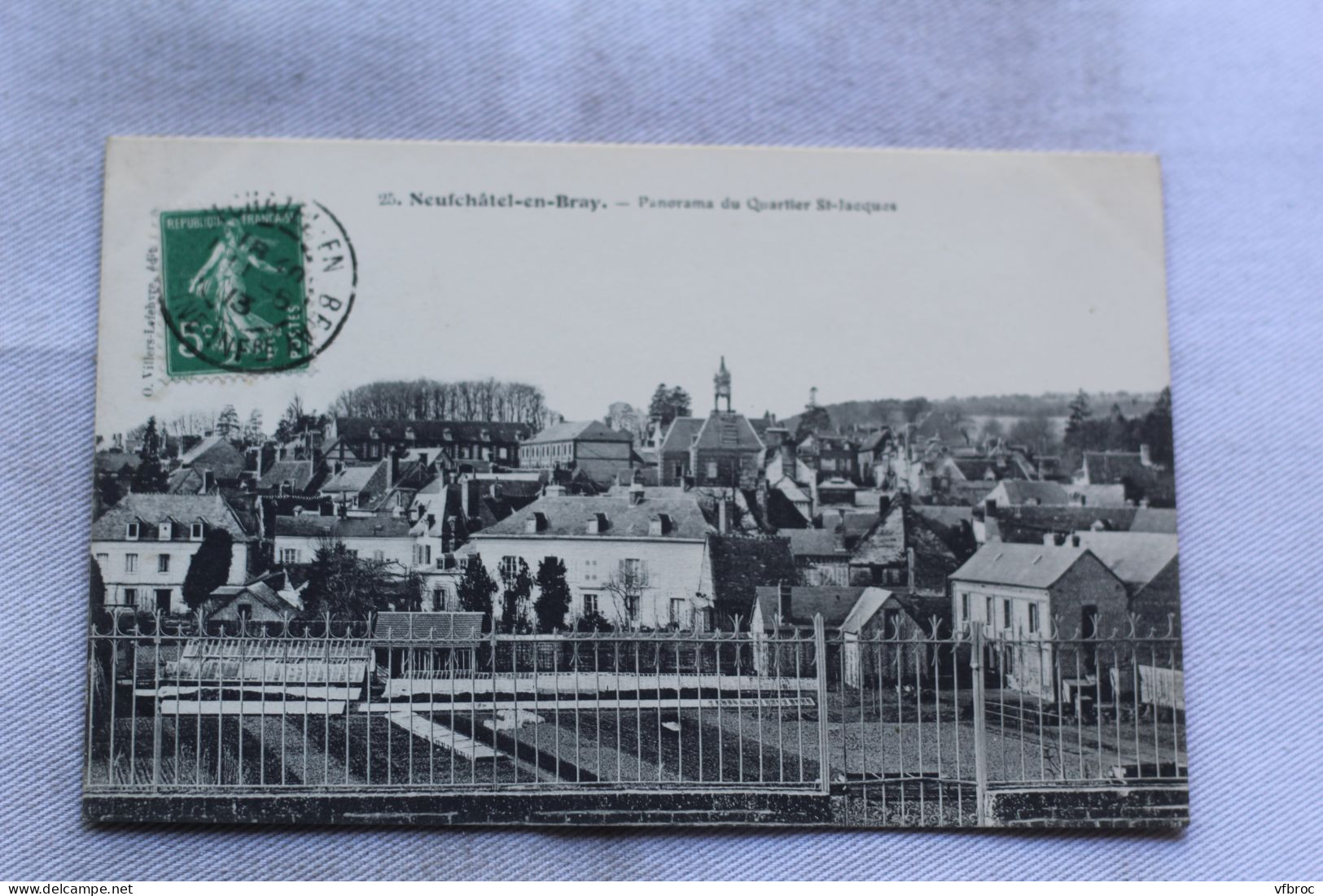 Cpa 1913, Neufchâtel en Bray, panorama du quartier saint Jacques, Seine Maritime 76