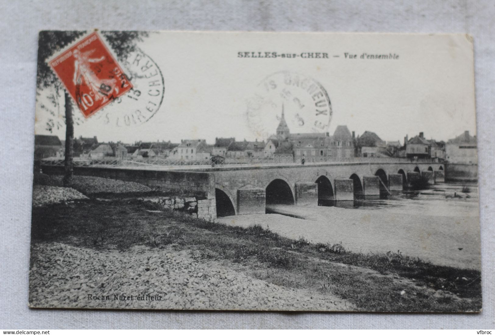 Cpa 1913, Selles sur Cher, vue d'ensemble, Loir et Cher 41