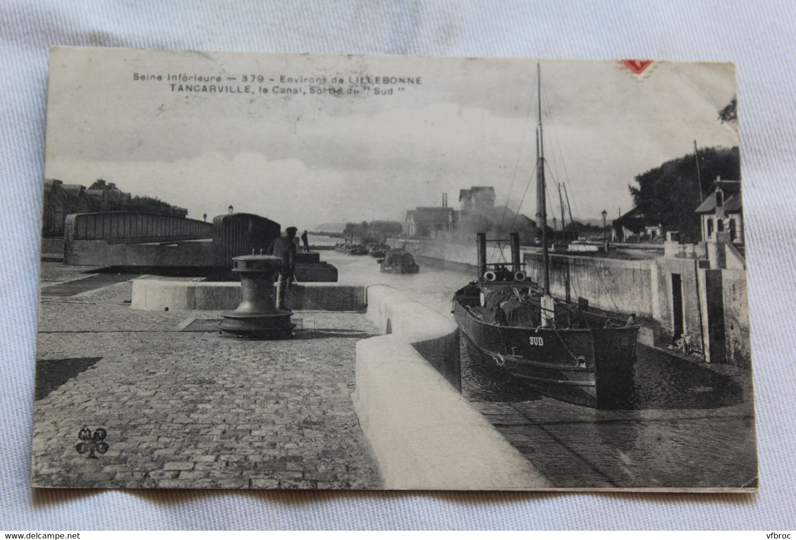 Cpa 1913, Tancarville, le canal, sortie du Sud, Seine maritime 76