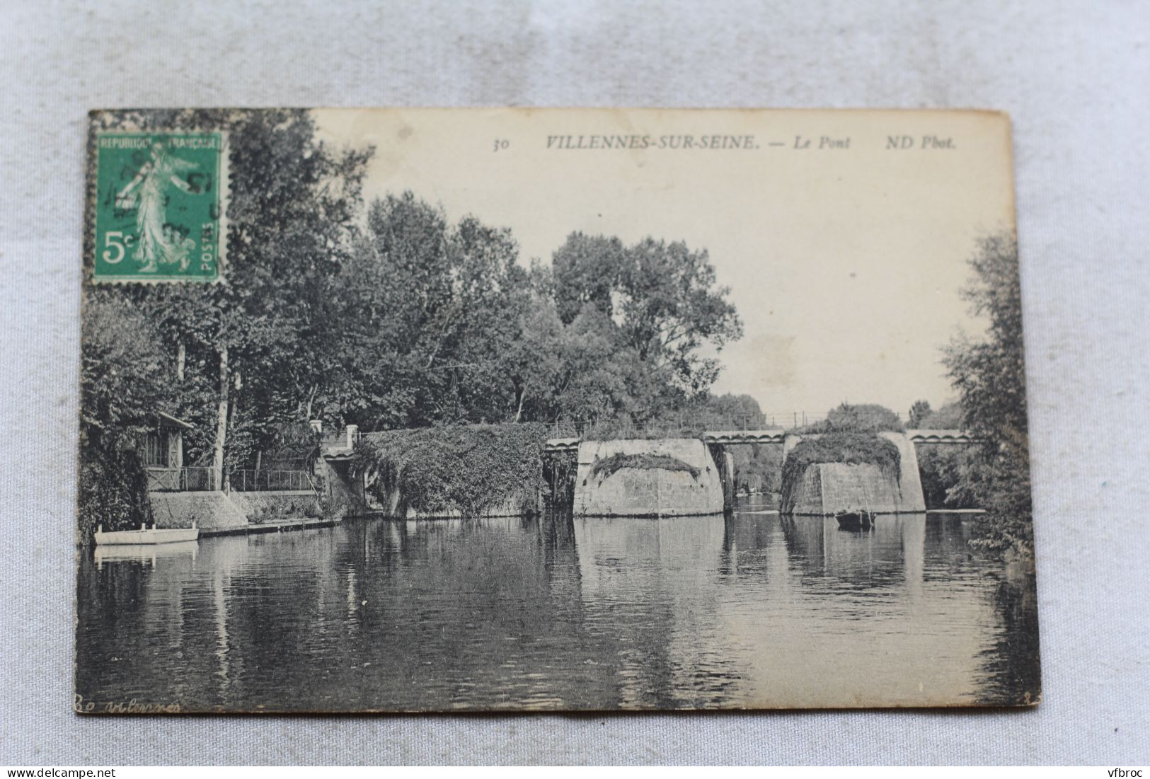 Cpa 1913, Villennes sur Seine, le pont, Yvelines 78