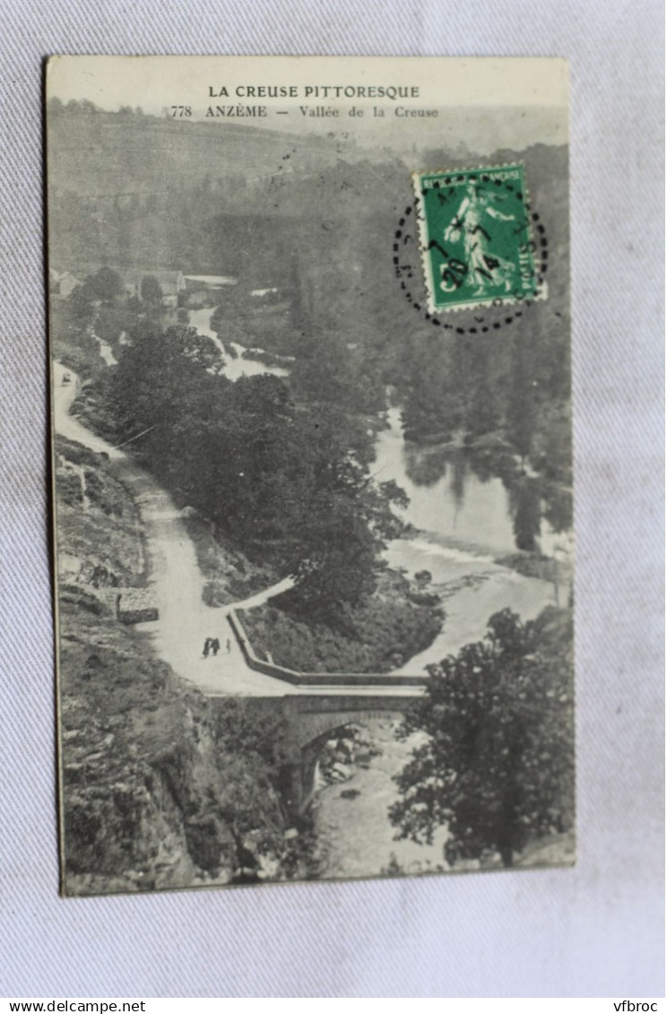 Cpa 1914, Anzème, vallée de la Creuse, Creuse 23