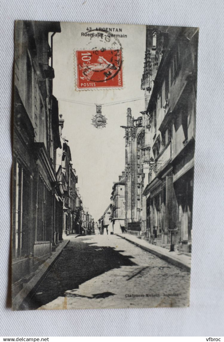 Cpa 1914, Argentan, rue saint Germain, Orne 61