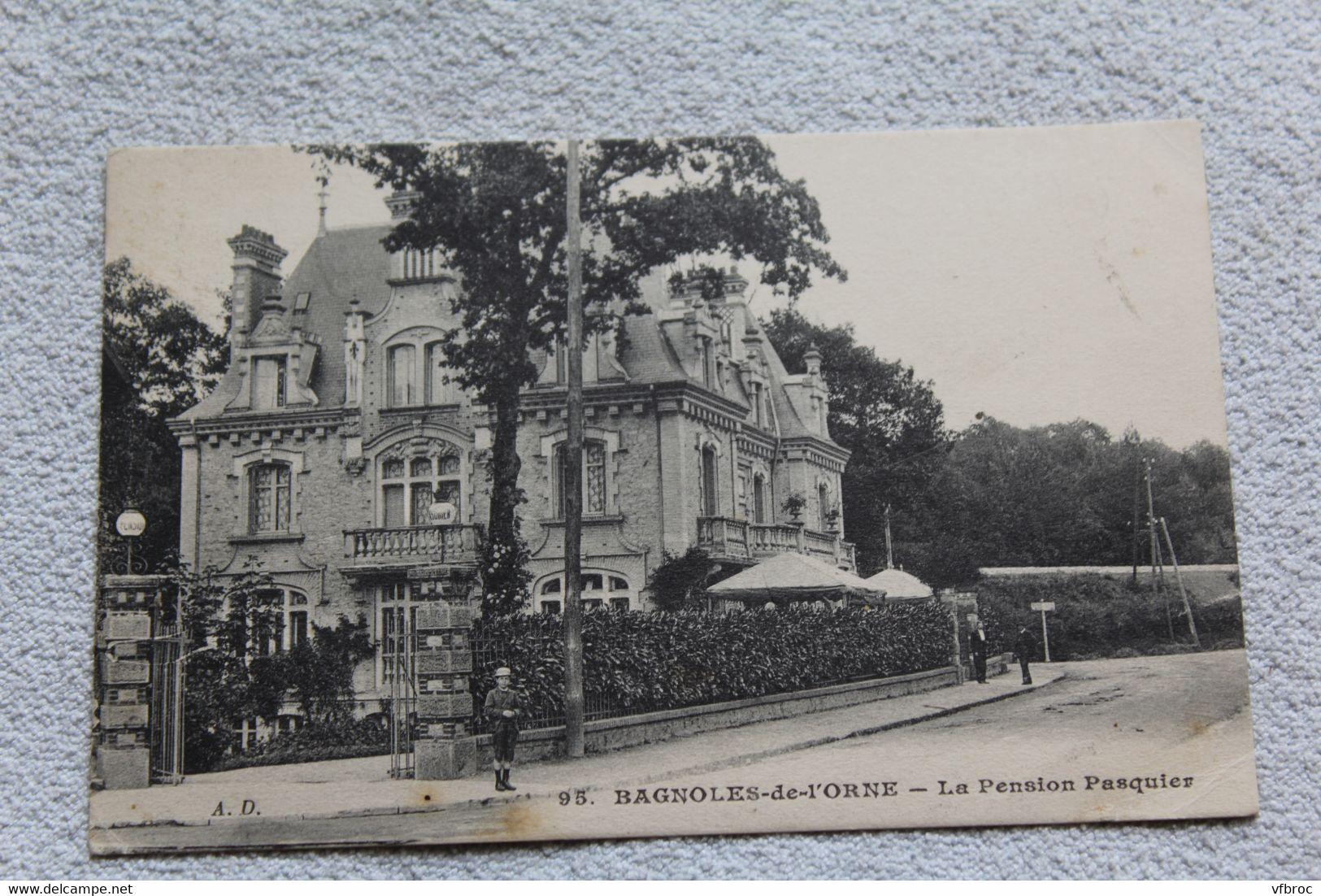 Cpa 1914, Bagnoles de l'Orne, la pension Pasquier, Orne 61
