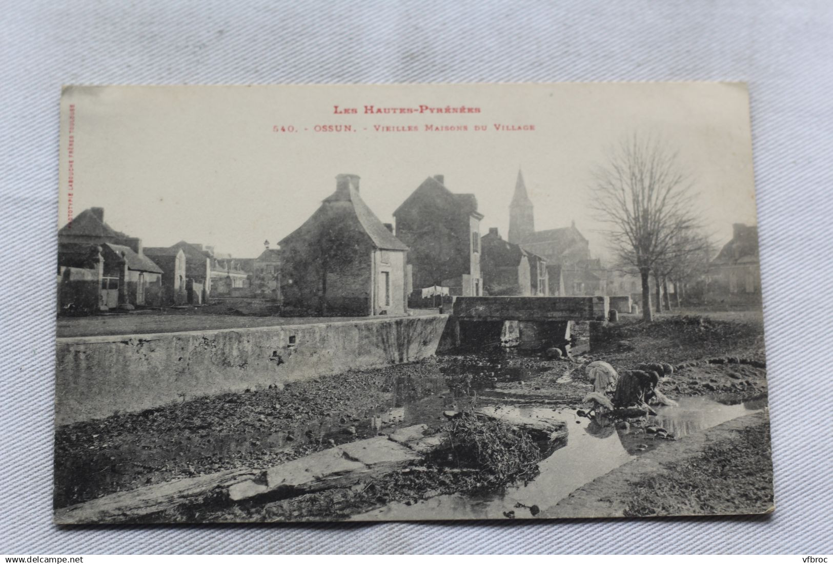 Cpa 1914, Ossun, vieilles maisons du village, Hautes Pyrénées 65