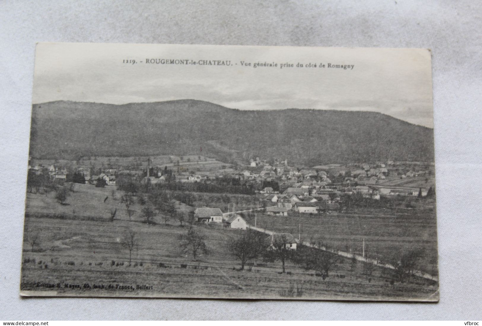 Cpa 1914, Rougemont le Château vue générale prise du côté de Romagny, Territoire de Belfort 90