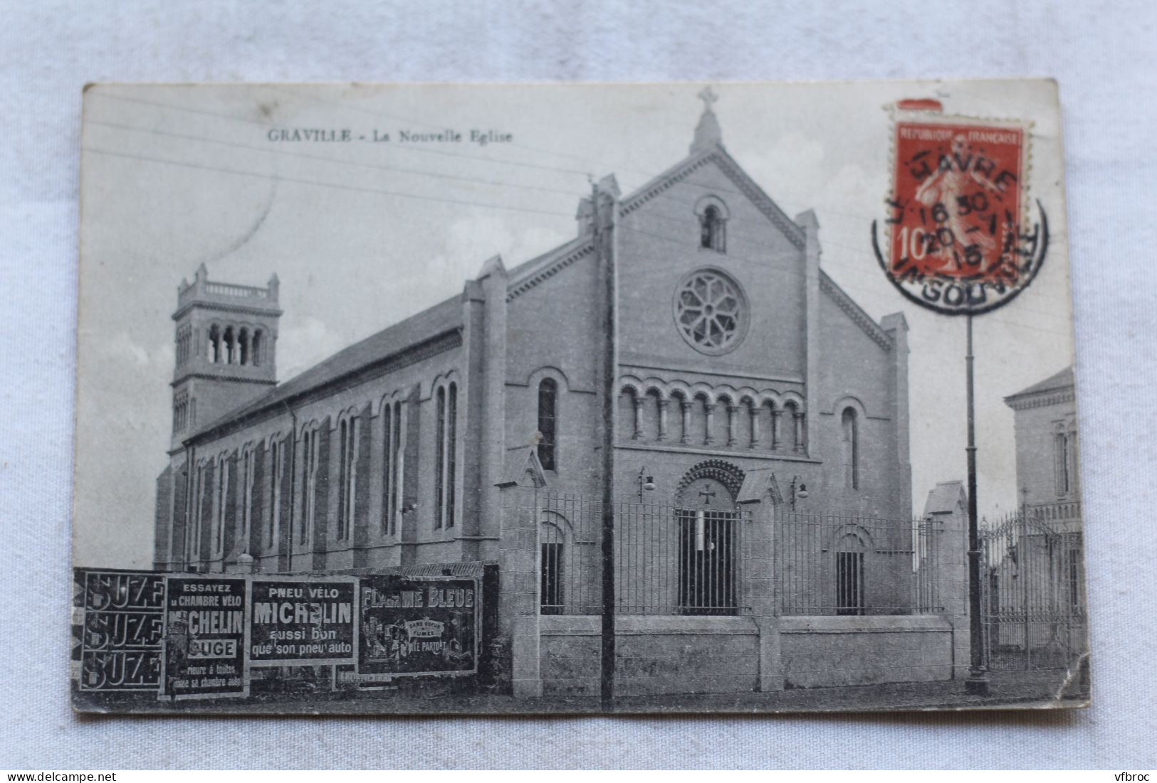 Cpa 1915, Le Havre, Graville, la nouvelle église, Seine Maritime 76