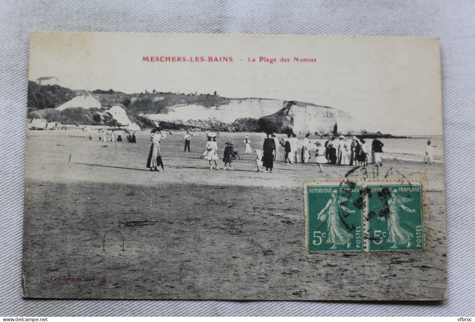 Cpa 1915, Meschers les Bains, la plage des Nonnes, Charente Maritime 17