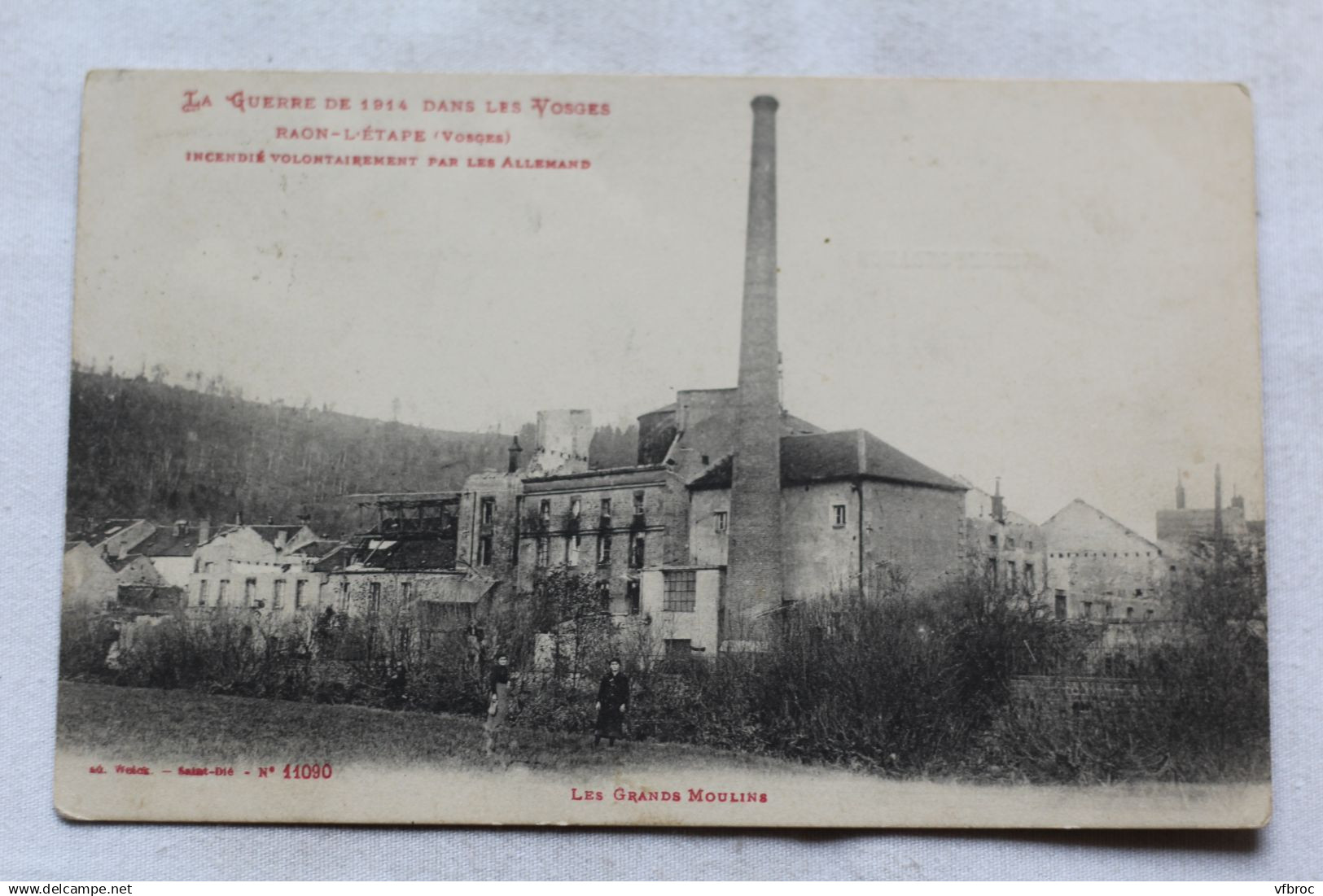 Cpa 1915, Raon l'Etape, les grands moulins, Vosges 88