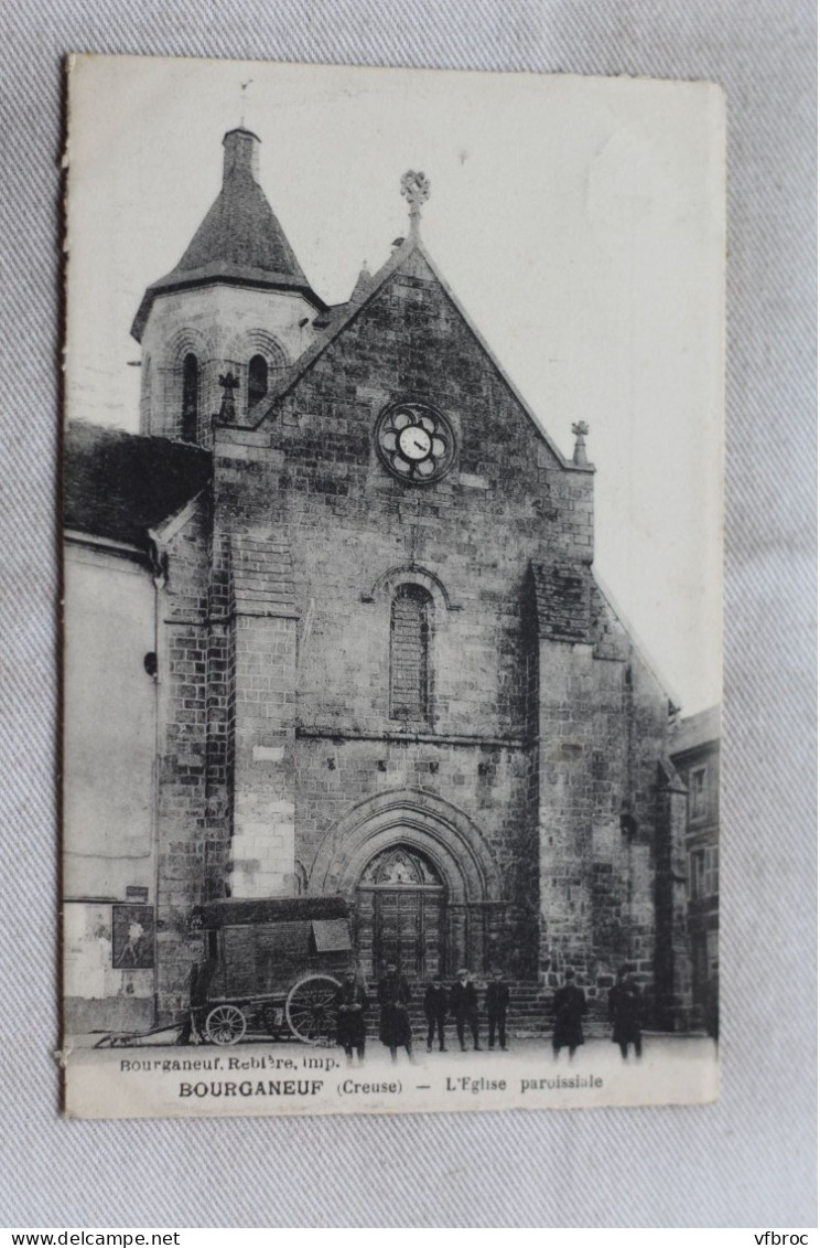 Cpa 1916, Bourganeuf, l'église paroissiale, Creuse 23