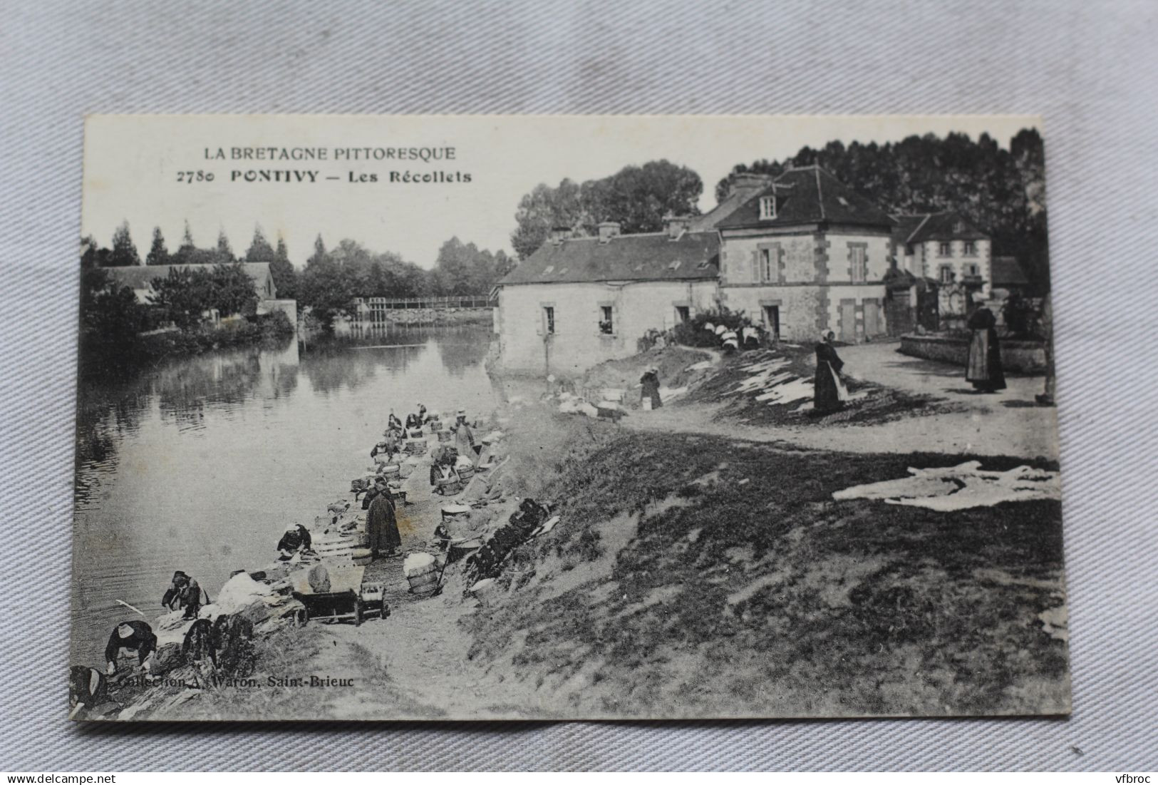 Cpa 1916, Pontivy, les Récollets, lavoir, Morbihan 56