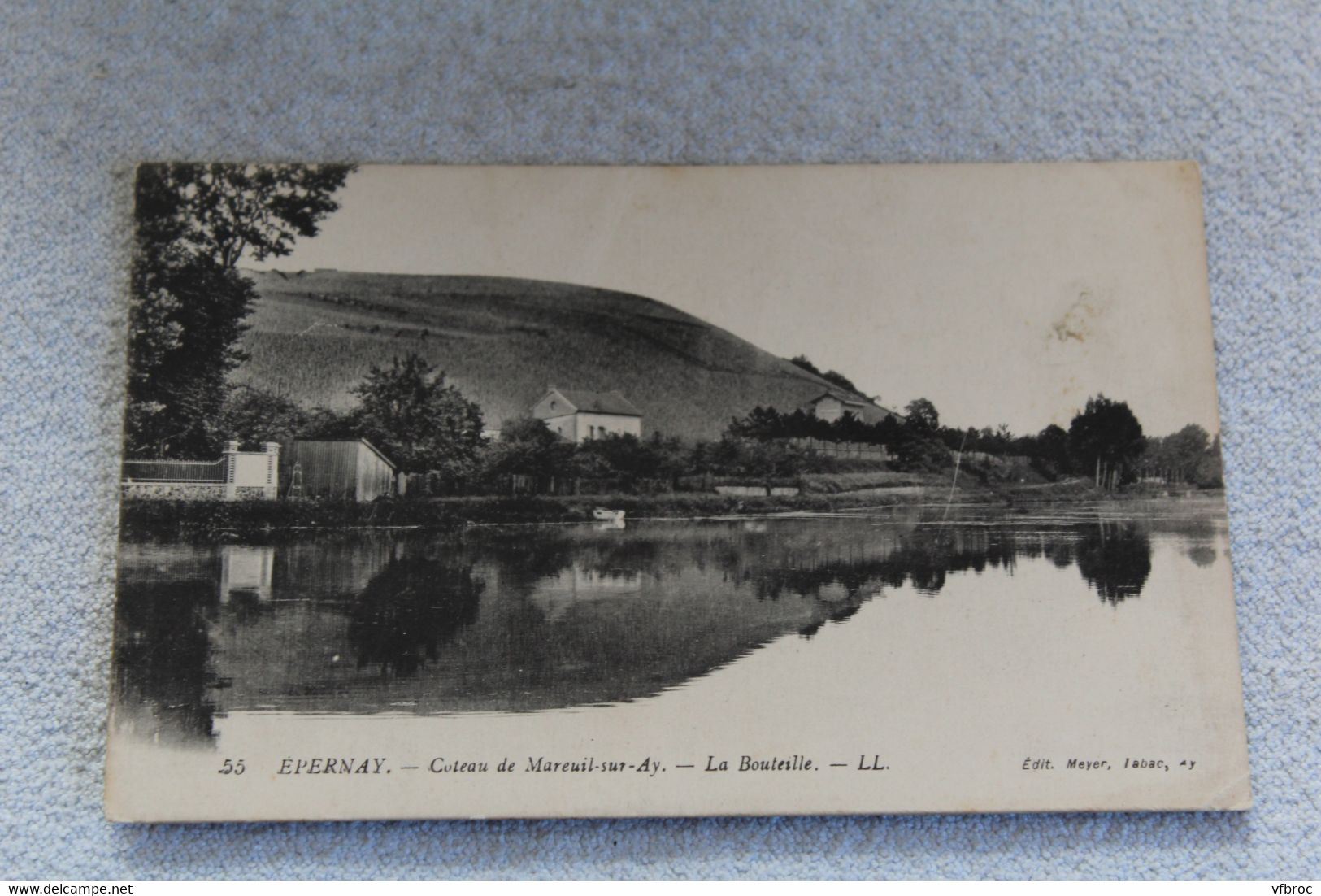 Cpa 1917, coteau de Mareuil sur Ay, la Bouteille, Marne 51