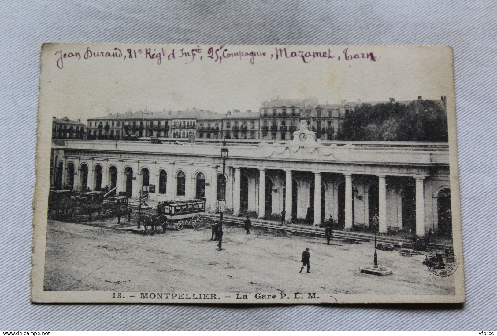 Cpa 1917, Montpellier, la gare, Hérault 34