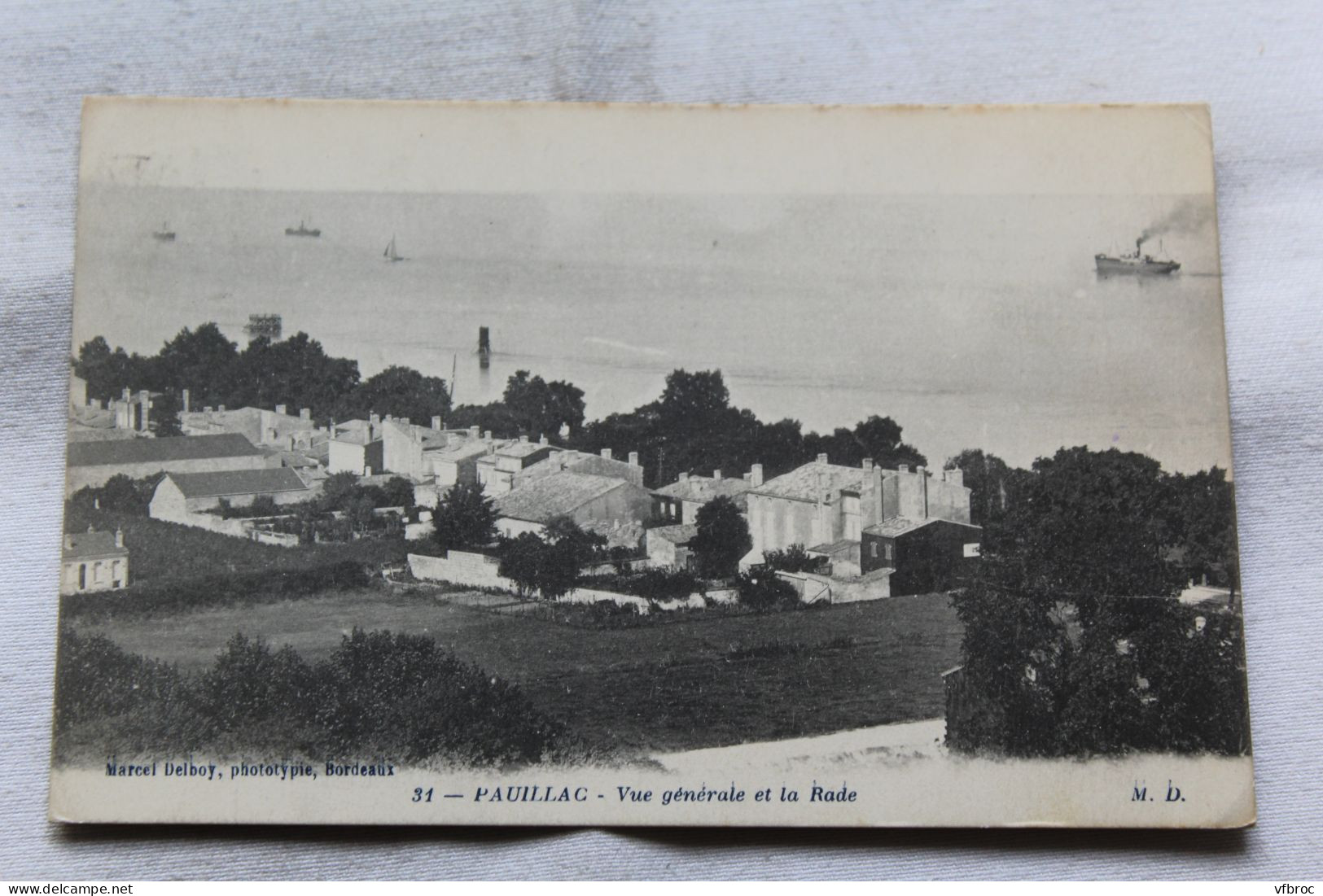 Cpa 1917, Pauillac, vue générale et la rade, Gironde 33