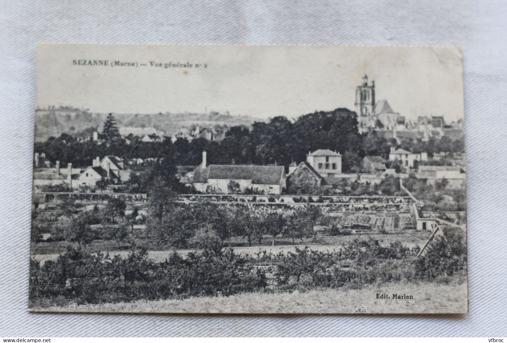 Cpa 1917, Sezanne, vue générale N°2, Marne 51