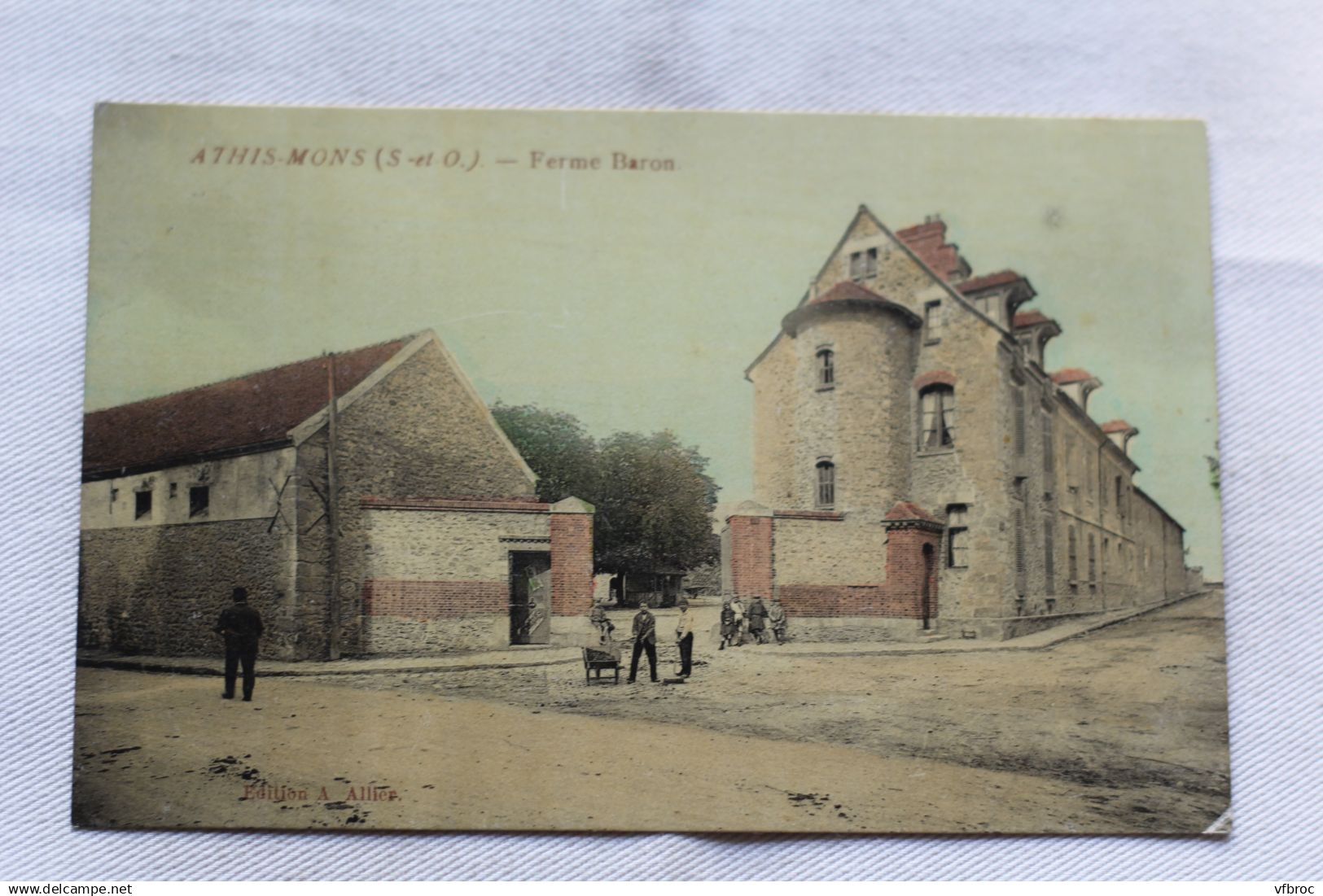 Cpa 1918, Athis Mons, ferme Baron, Essonne 91