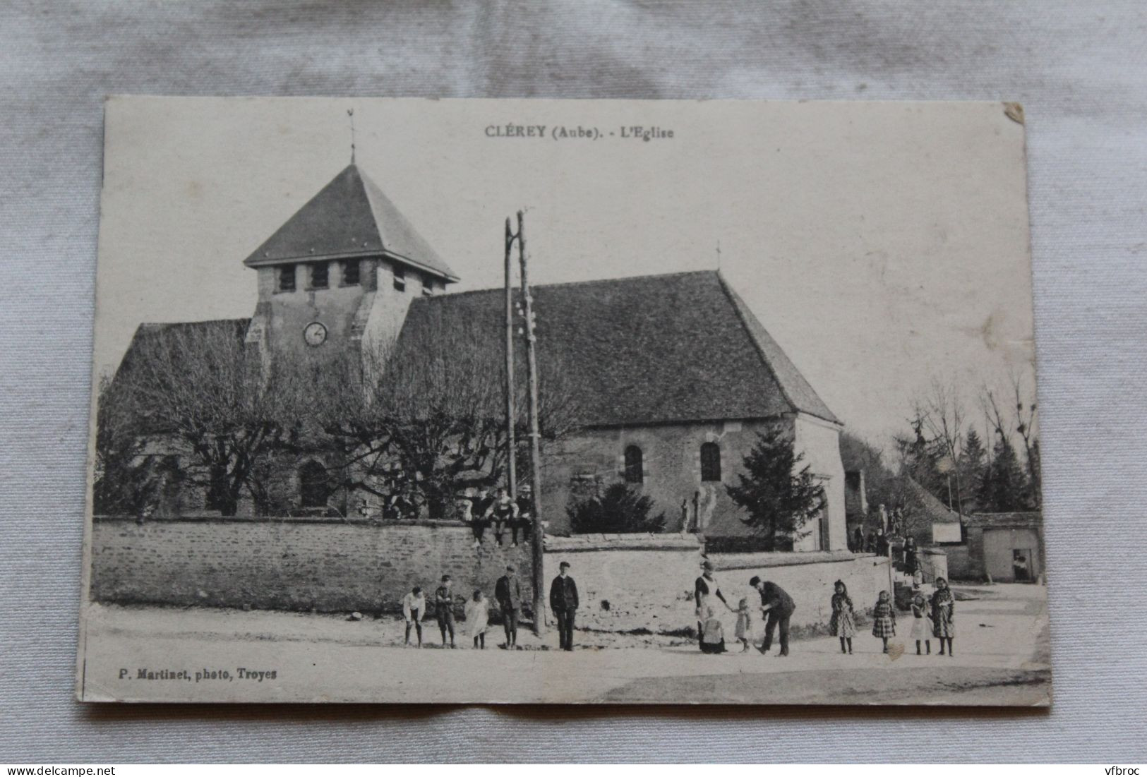Cpa 1918, Clérey, l'église, Aube 10