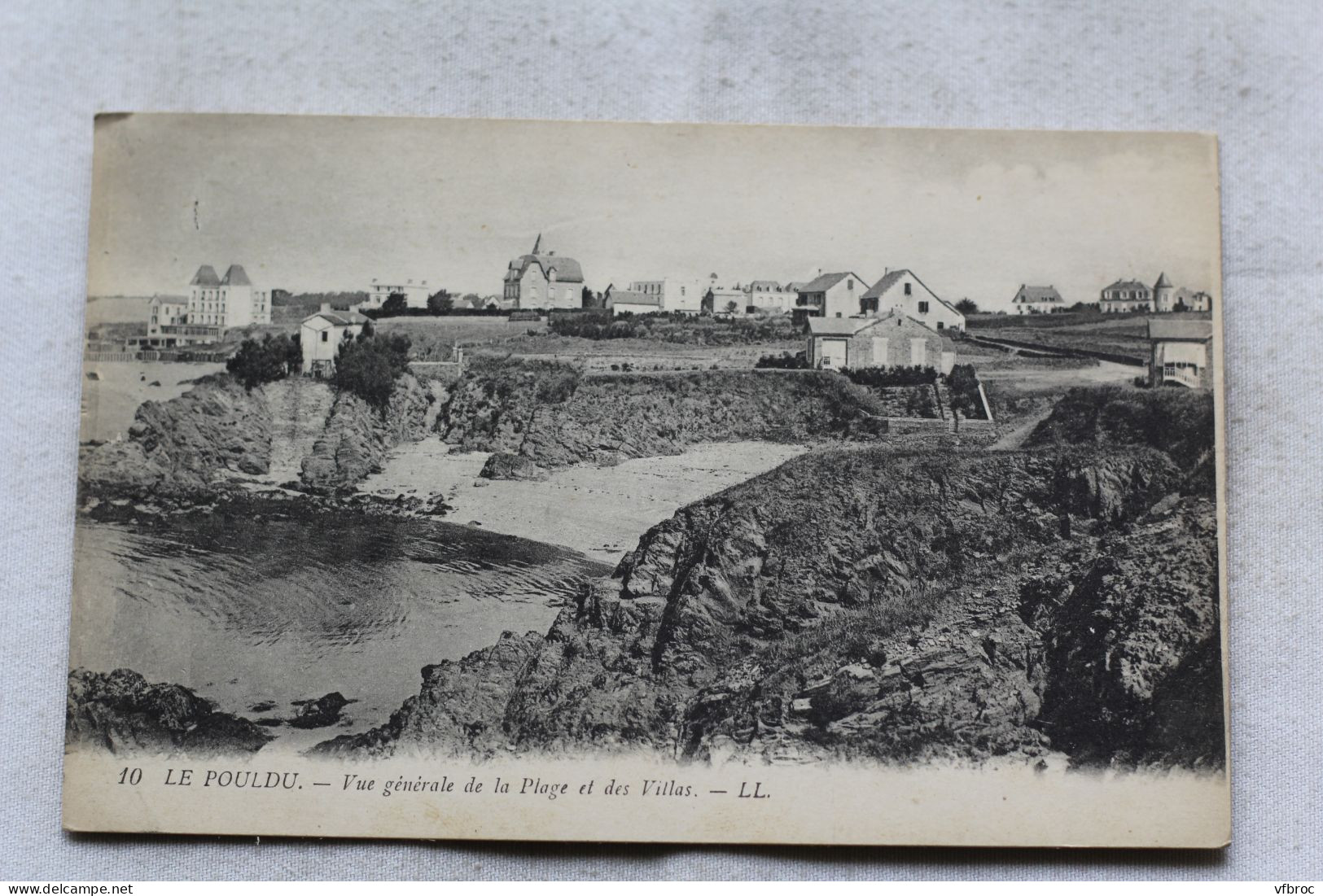 Cpa 1918, Le Pouldu, vue générale de la plage et des villas, Finistère 29