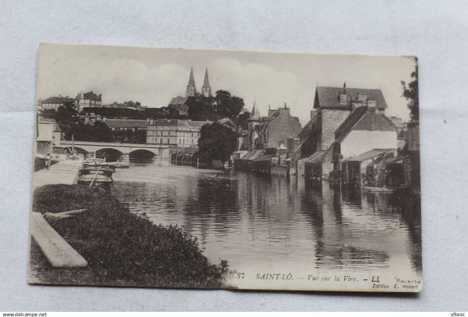 Cpa 1918, Saint Lo, vue sur la Vire, Manche 50