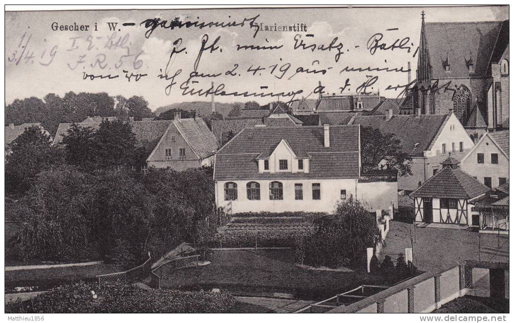 CPA 1919 GESCHER - Marienstift (ww1, wk1)