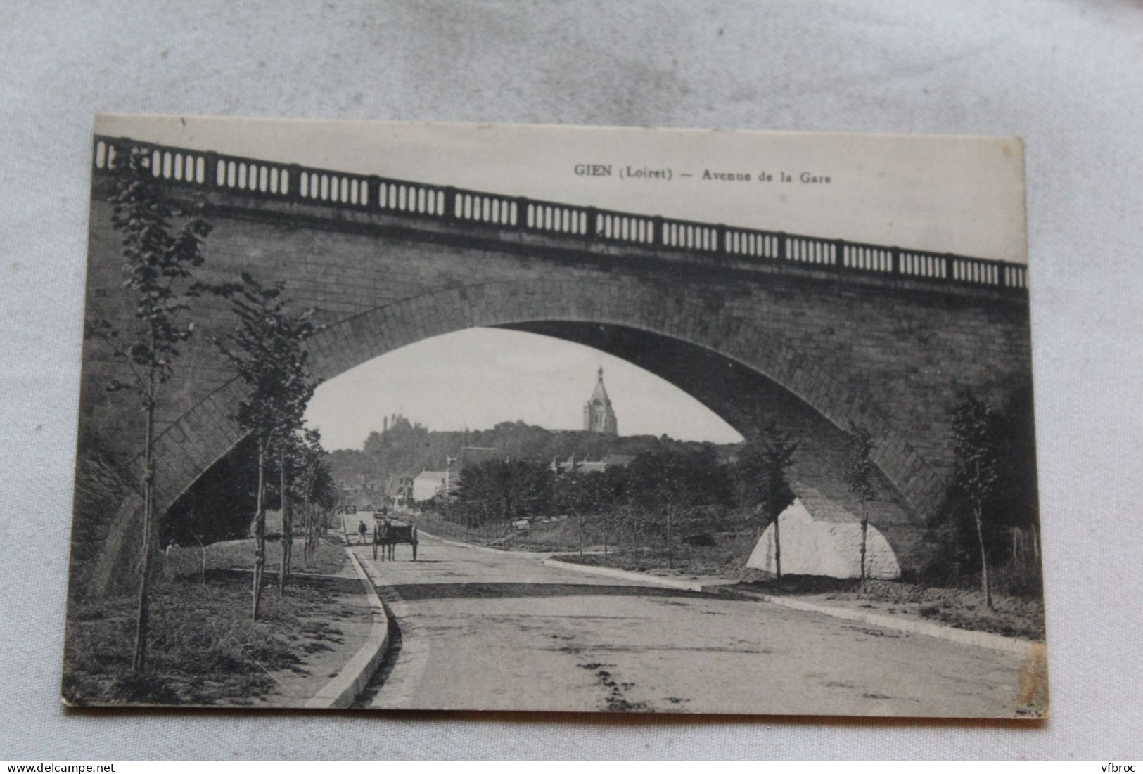 Cpa 1919, Gien, avenue de la gare, Loiret 45