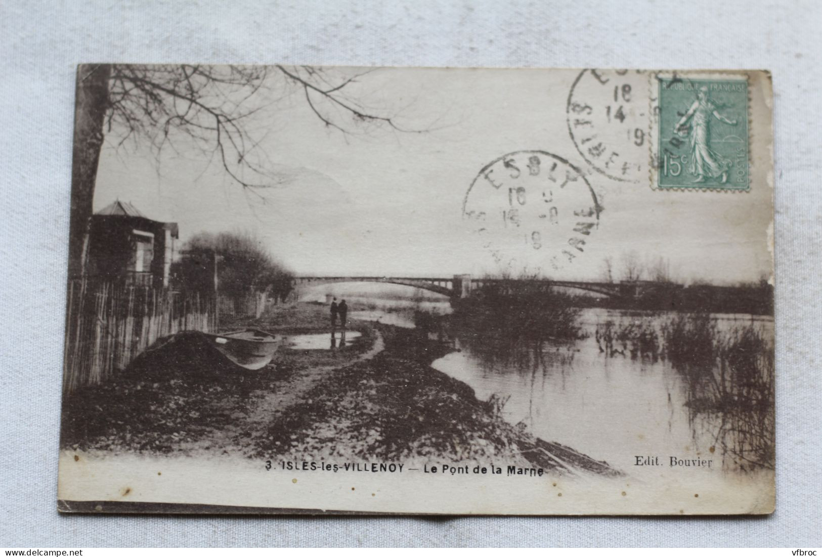 Cpa 1919, Isles les Villenoy, le pont de la Marne, Seine et Marne 77