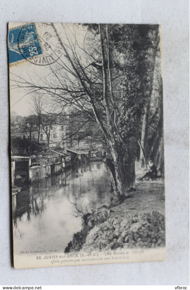 Cpa 1920, Juvisy sur Orge, les bords de l'Orge, Essonne 91