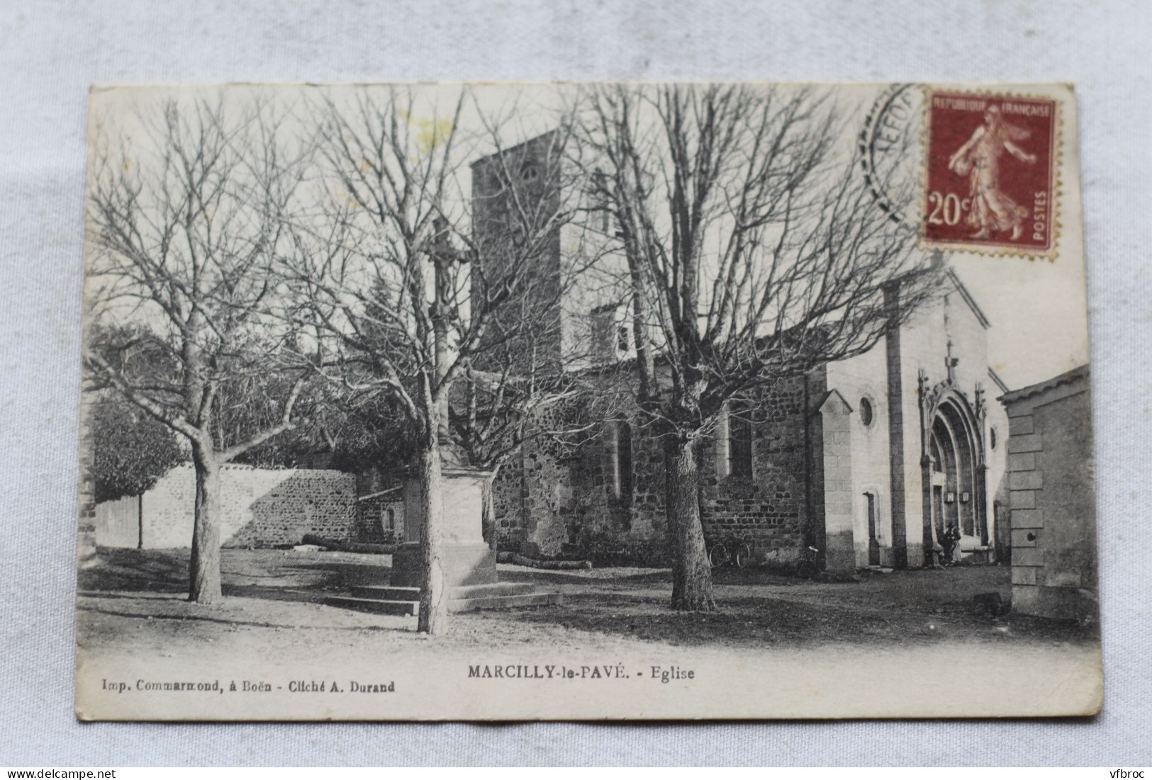 Cpa 1920, Marcilly le Pavé, église, Loire 42