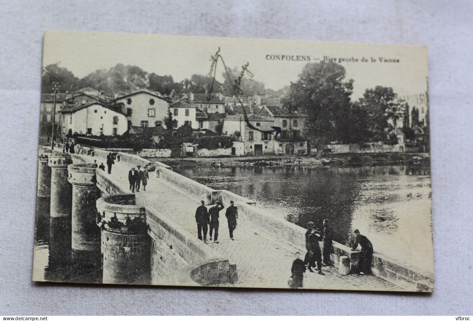Cpa 1921, Confolens, rive gauche de la Vienne, Charente 16