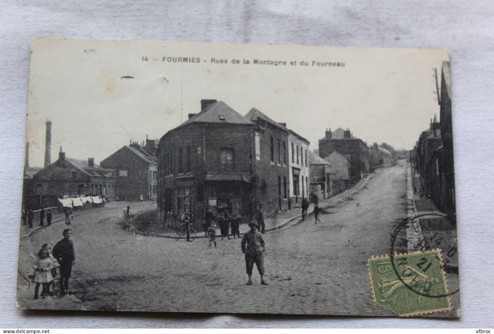 Cpa 1921, Fourmies, rues de la Montagne et du Fourneau, Nord 59