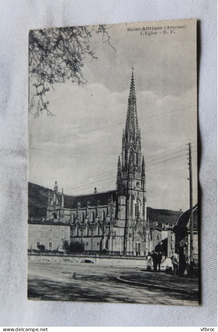 Cpa 1921, Saint Afrique, l'église, Aveyron 12