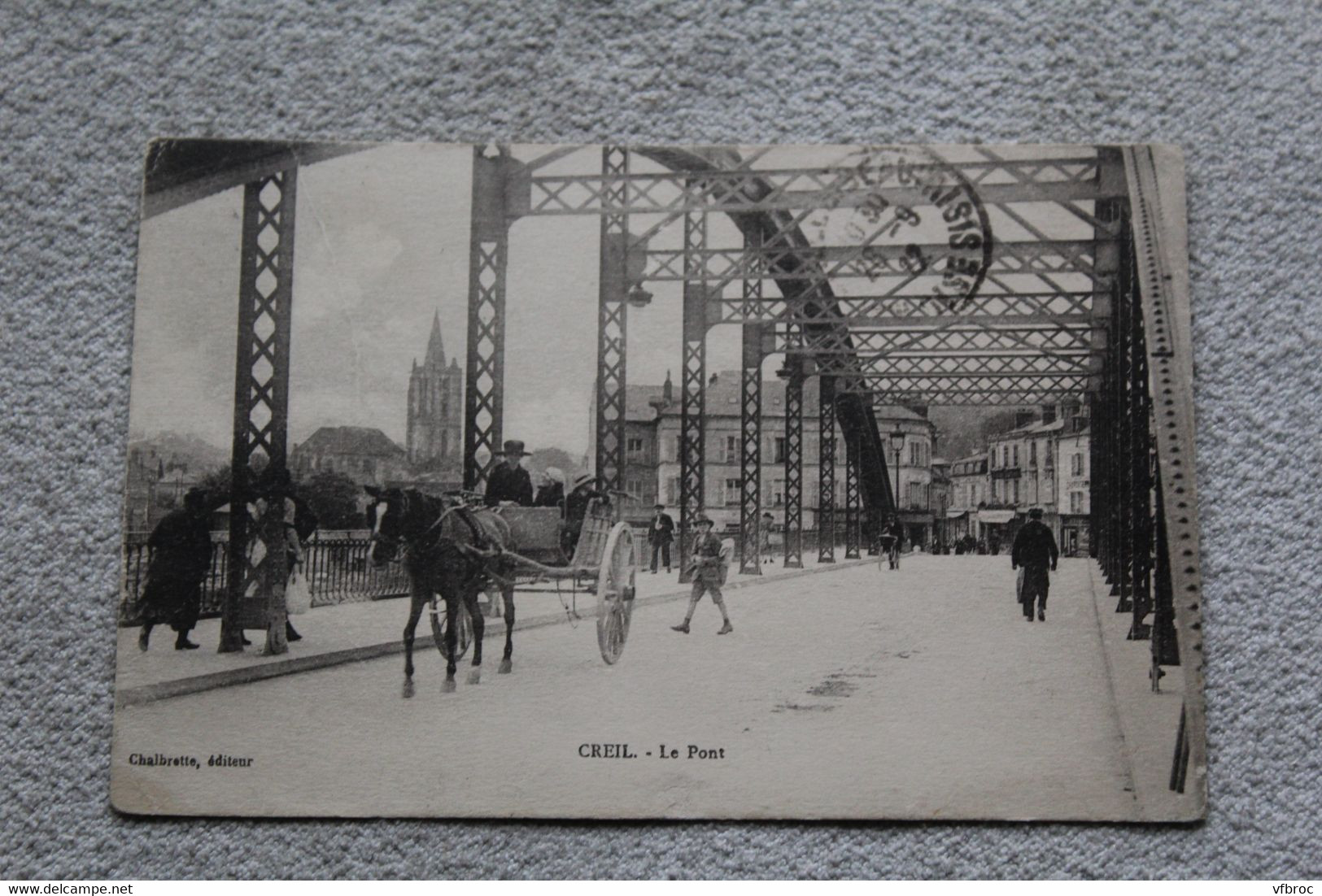 Cpa 1922, Creil, le pont, Oise 60