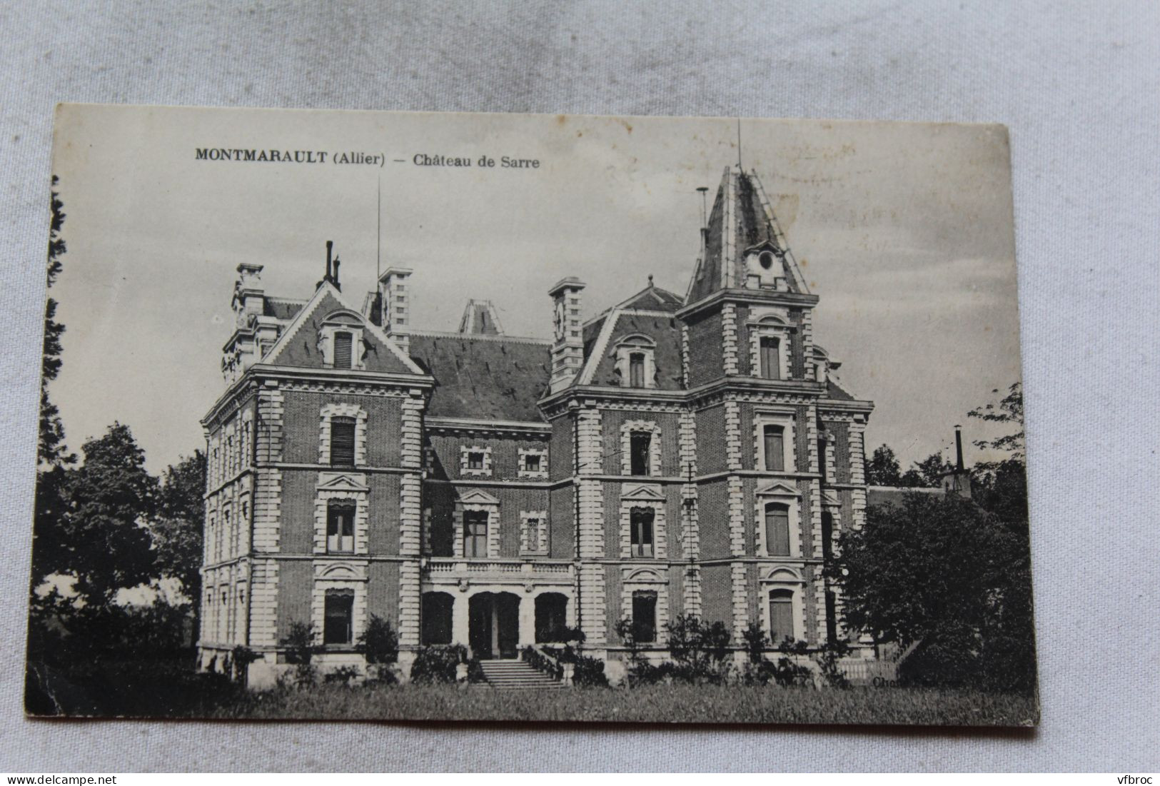 Cpa 1922, Montmarault, château de Sarre, Allier 03
