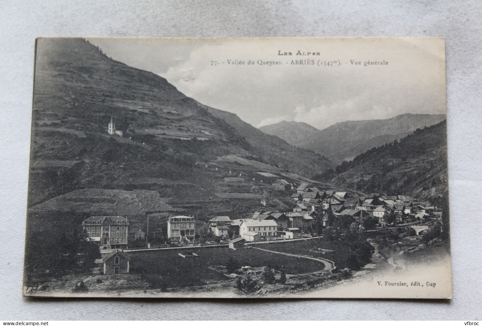 Cpa 1923, Abries, vue générale, Hautes Alpes 05