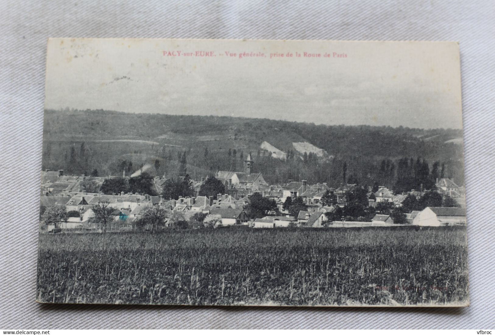 Cpa 1923, Pacy sur Eure, vue générale prise de la route de Paris, Eure 27