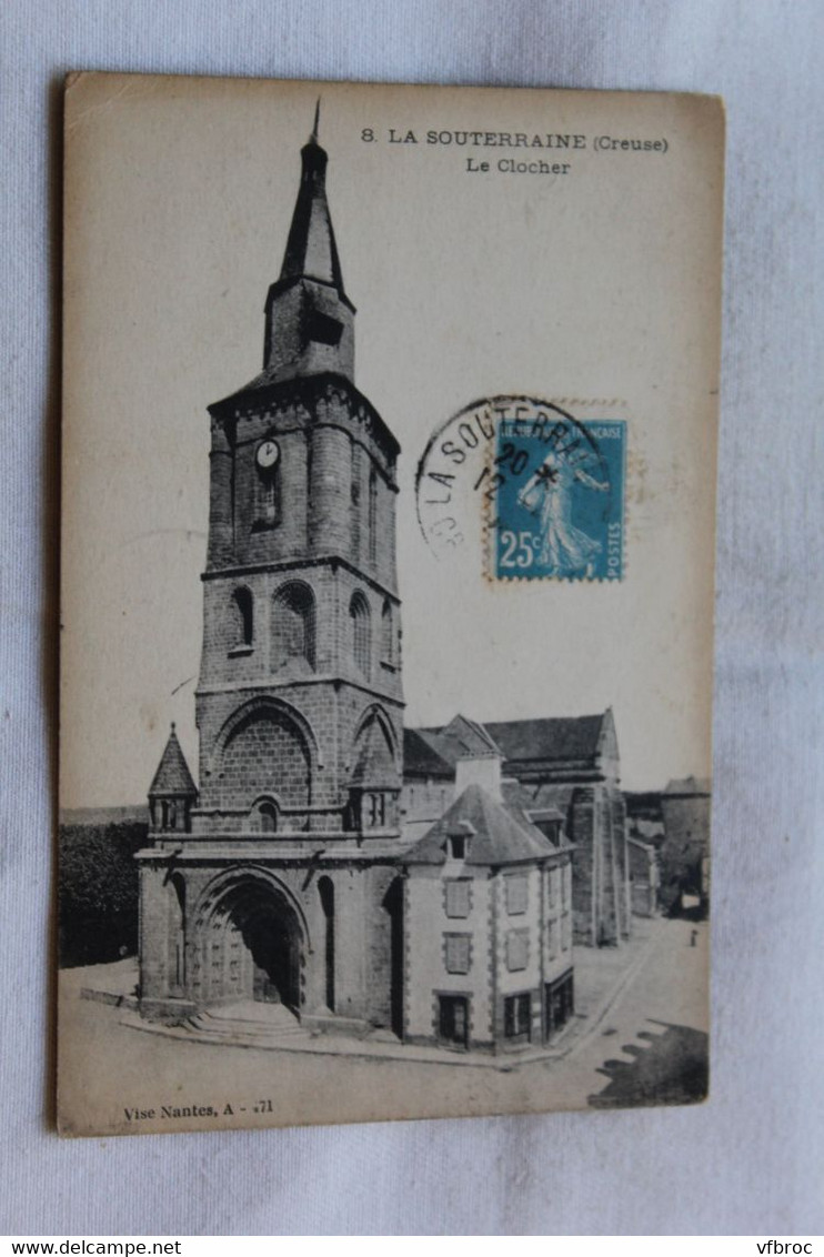 Cpa 1924, la Souterraine, le clocher, Creuse 23